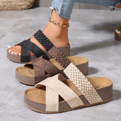 Faith | Women’s Supportive Wedge Slide Sandals