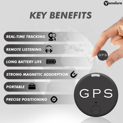 Mini GPS Tracker with Magnetic Mount for Vehicles & Luggage