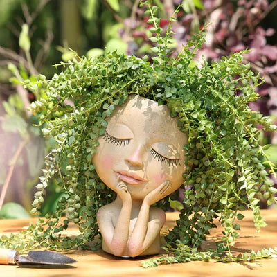 GardenCharm™ Artistic Lady Face Planter — 50% Off