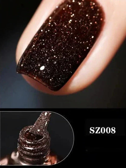 Gel Nail Polish | High-Gloss Sparkle Finish | Long-Lasting Wear | Sparkle & Shine Gel Polish