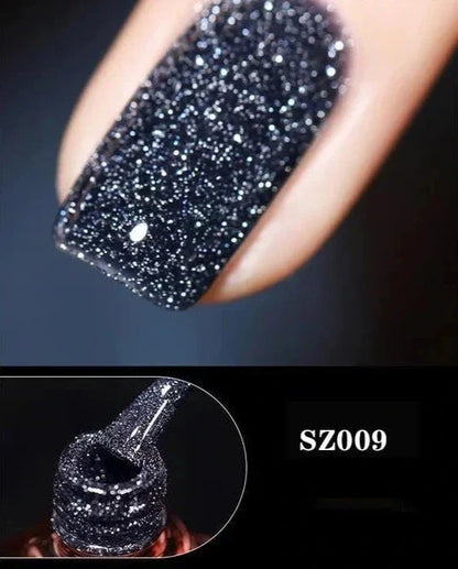 Gel Nail Polish | High-Gloss Sparkle Finish | Long-Lasting Wear | Sparkle & Shine Gel Polish