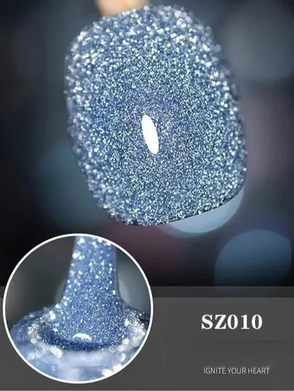 Gel Nail Polish | High-Gloss Sparkle Finish | Long-Lasting Wear | Sparkle & Shine Gel Polish