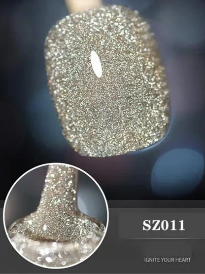 Gel Nail Polish | High-Gloss Sparkle Finish | Long-Lasting Wear | Sparkle & Shine Gel Polish