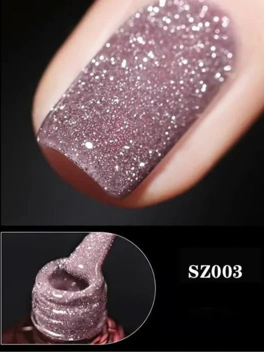 Gel Nail Polish | High-Gloss Sparkle Finish | Long-Lasting Wear | Sparkle & Shine Gel Polish