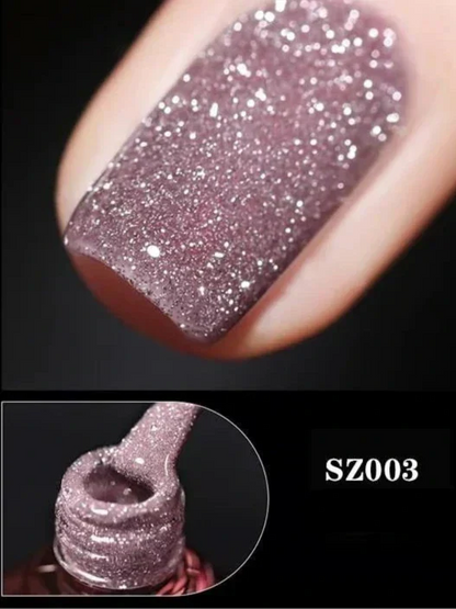 Gel Nail Polish | High-Gloss Sparkle Finish | Long-Lasting Wear | Sparkle & Shine Gel Polish