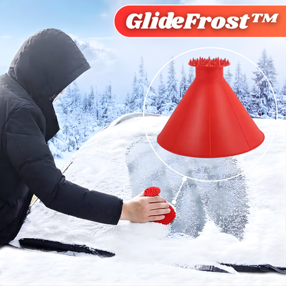 GlideFrost™ – 2-in-1 Car Snow Remover & Funnel for Fast & Effective De-Icing Winter Use [1 + 1 Free]