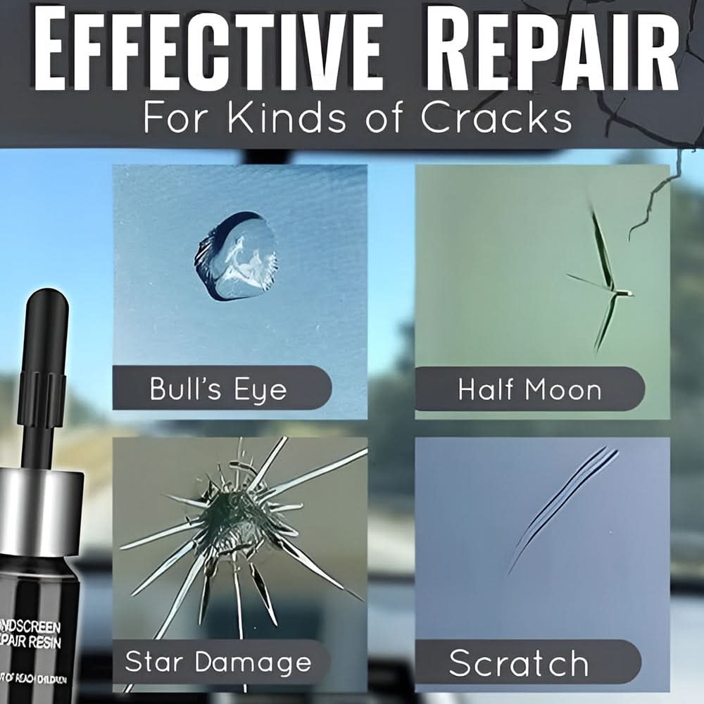 Glass Crack Repair Resin Kit for Windshield & Window Chips
