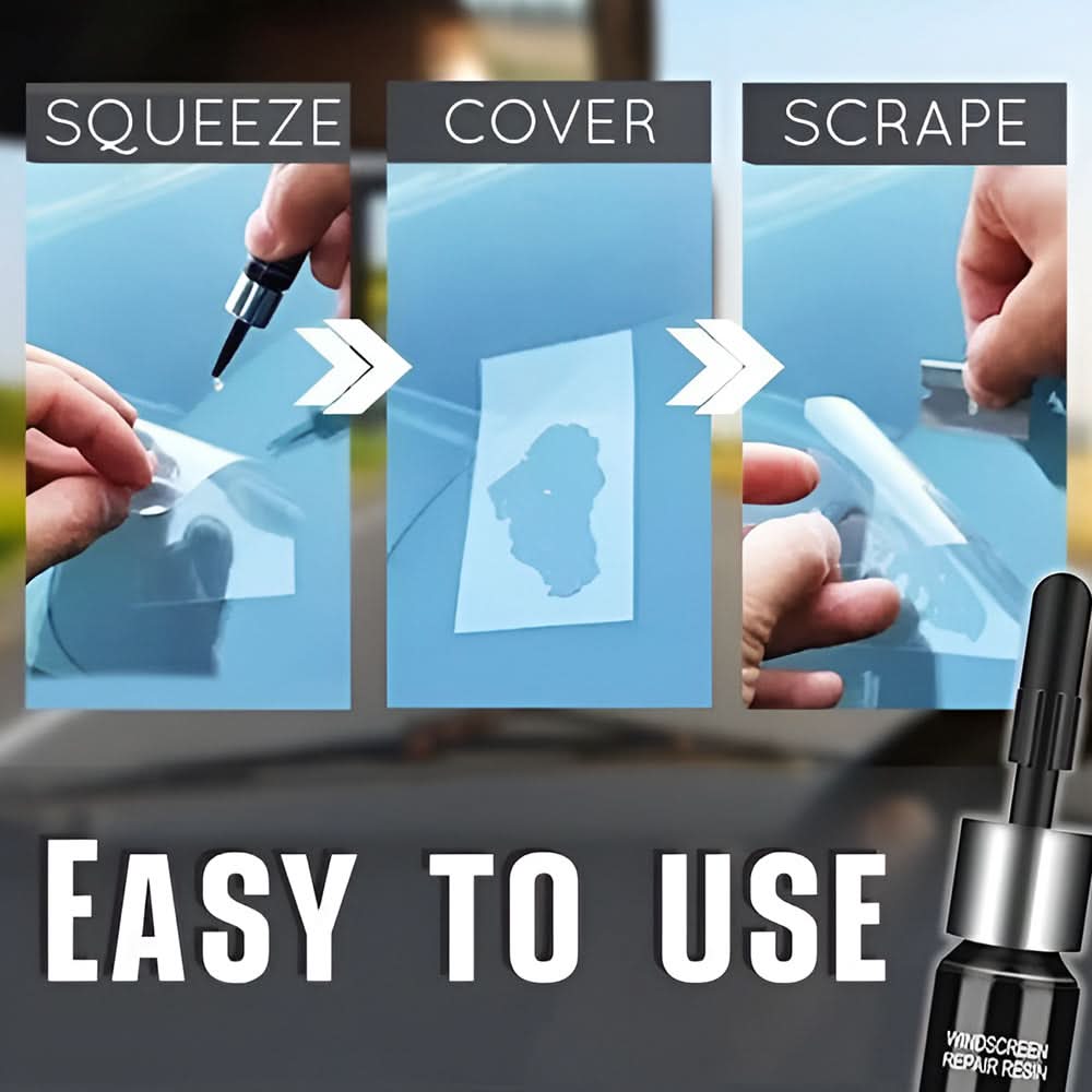 Glass Crack Repair Resin Kit for Windshield & Window Chips