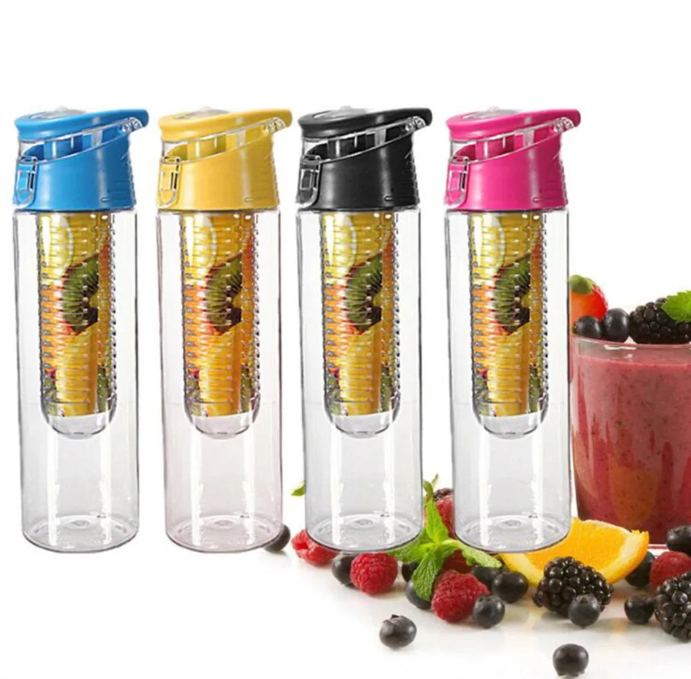Fruit Infuser Water Bottle 700ml – BPA-Free with Flip-Top Lid