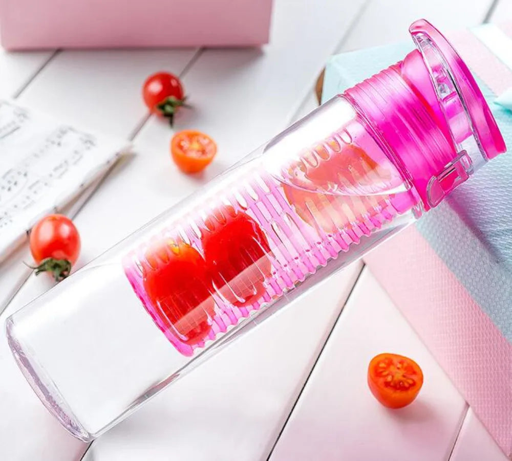 Fruit Infuser Water Bottle 700ml – BPA-Free with Flip-Top Lid