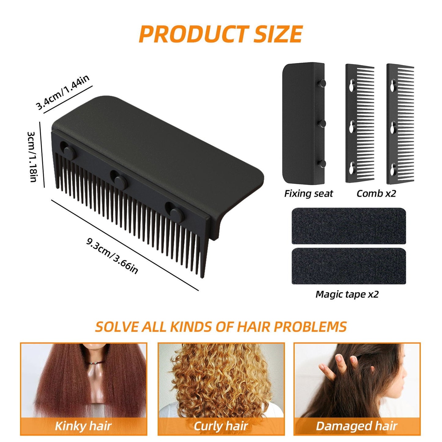Hair Straightener Comb | Heat Resistant | One-Handed Styling Tool | StyleMate