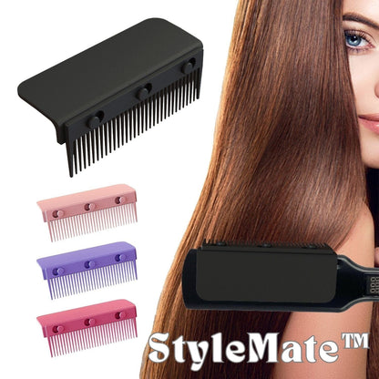 Hair Straightener Comb | Heat Resistant | One-Handed Styling Tool | StyleMate