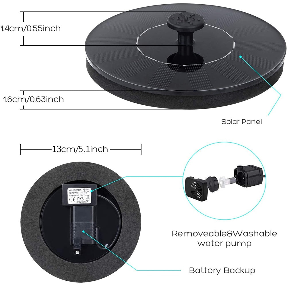 SolarSpray™ – Solar-Powered Water Fountain (Last Day of Discoun) [50% Off]