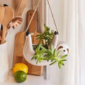 Handcrafted Ceramic Sloth Flower Pot for Succulents & Small Plants