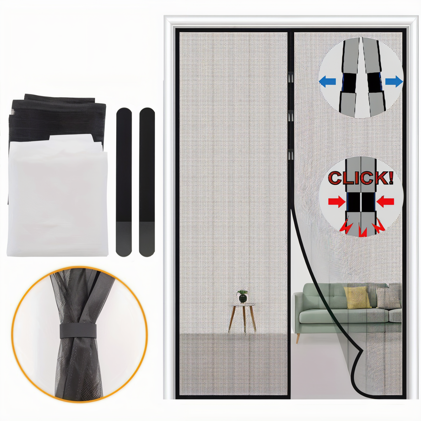 MagniSeal™ – Magnetic Door Mesh Against Insects, Closes Quickly And Automatically [50% Off]