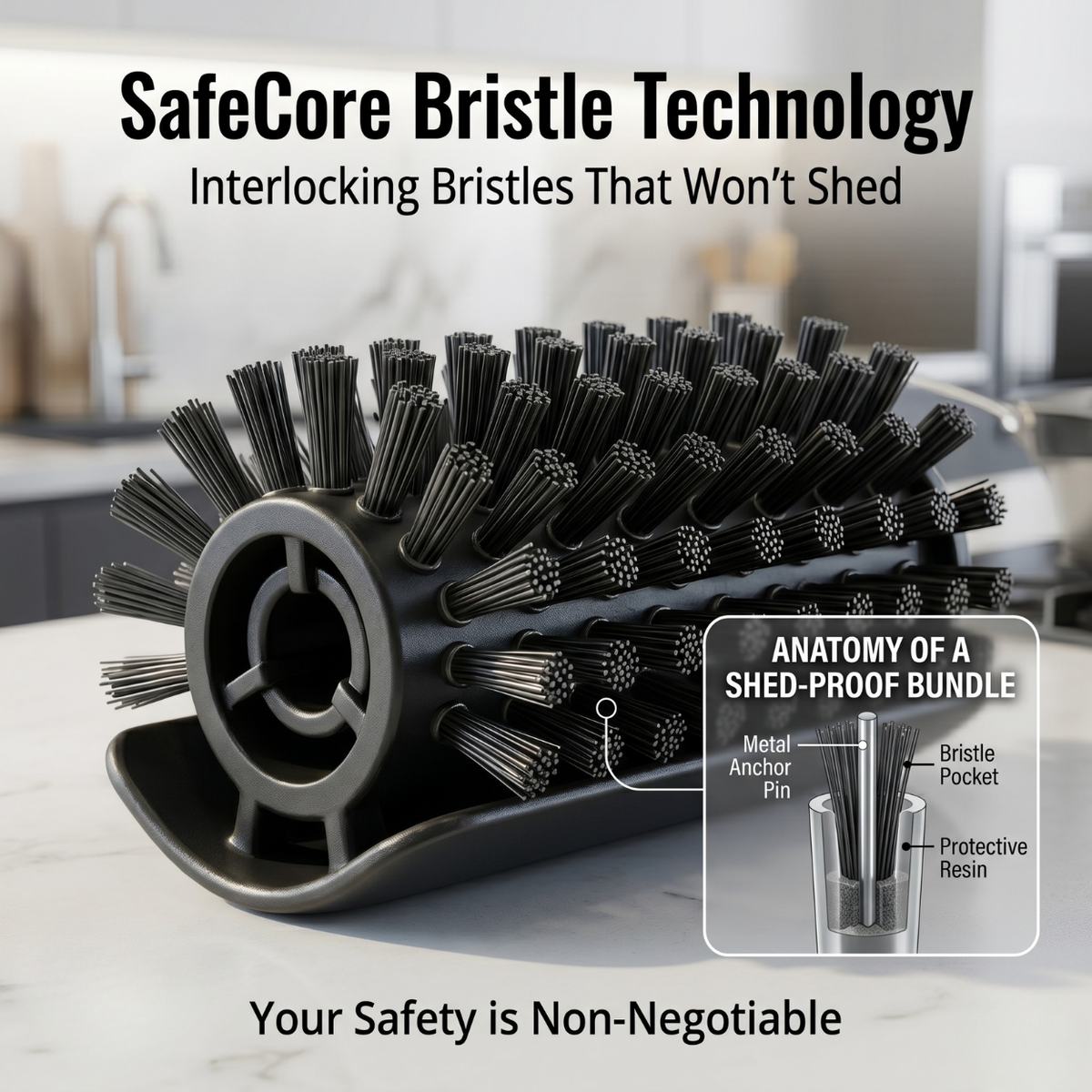 Motorized Grill Grate Cleaner – Bristle-Free Deep Clean in Under 2 Minutes