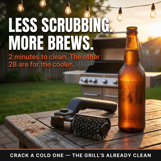 Motorized Grill Grate Cleaner – Bristle-Free Deep Clean in Under 2 Minutes