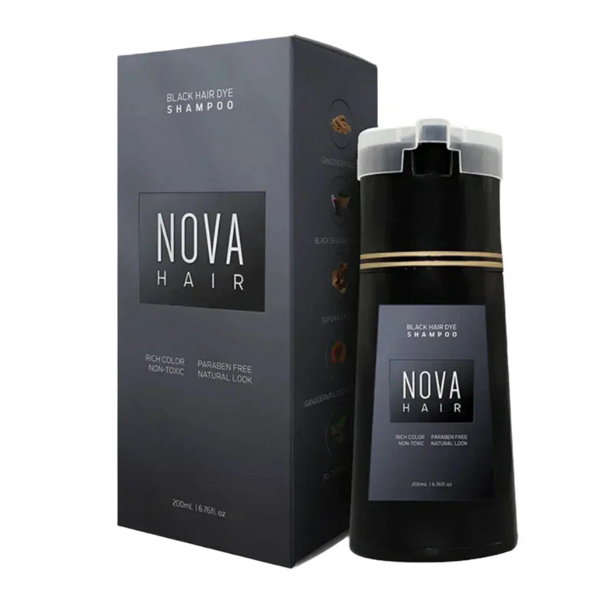 Instant Dye Shampoo | Gray Hair Coverage | NovaHair