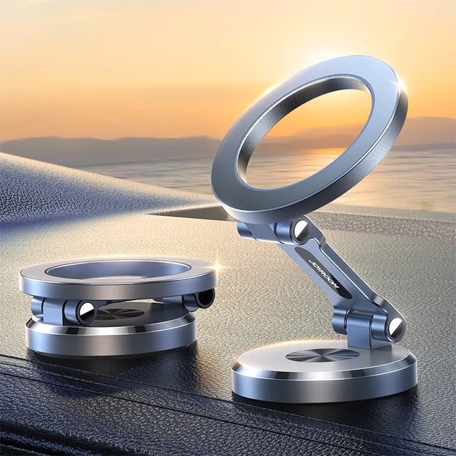 Magnetic Car Phone Holder with 360° Rotation – Foldable Dashboard Mount