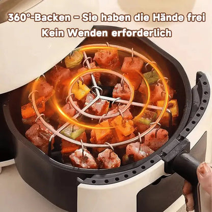 GrillEase™ – Airfryer Kebab Grill for Clean, Smoke-Free Grilling with Little Oil Design [50% Off]