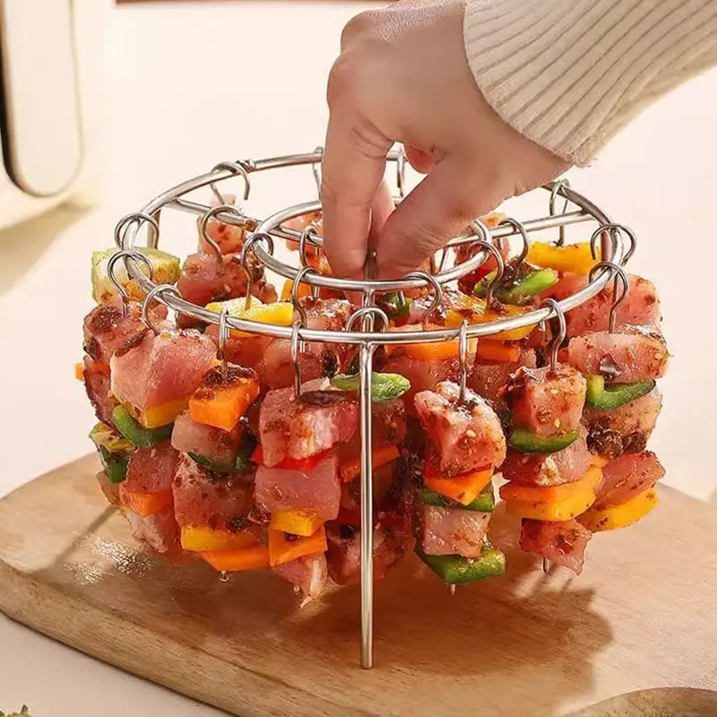 GrillEase™ – Airfryer Kebab Grill for Clean, Smoke-Free Grilling with Little Oil Design [50% Off]
