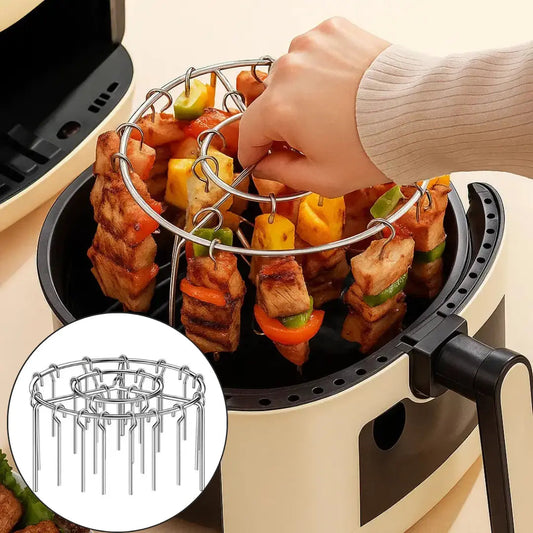 GrillEase™ – Airfryer Kebab Grill for Clean, Smoke-Free Grilling with Little Oil Design [50% Off]