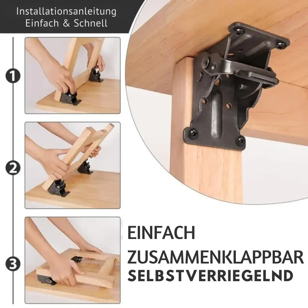 AngleClip™ – Folding Hinge with Self-Locking for Furniture & Doors [50% Off]