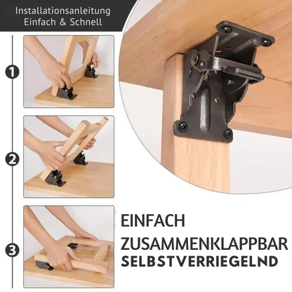 AngleClip™ – Folding Hinge with Self-Locking for Furniture & Doors [50% Off]