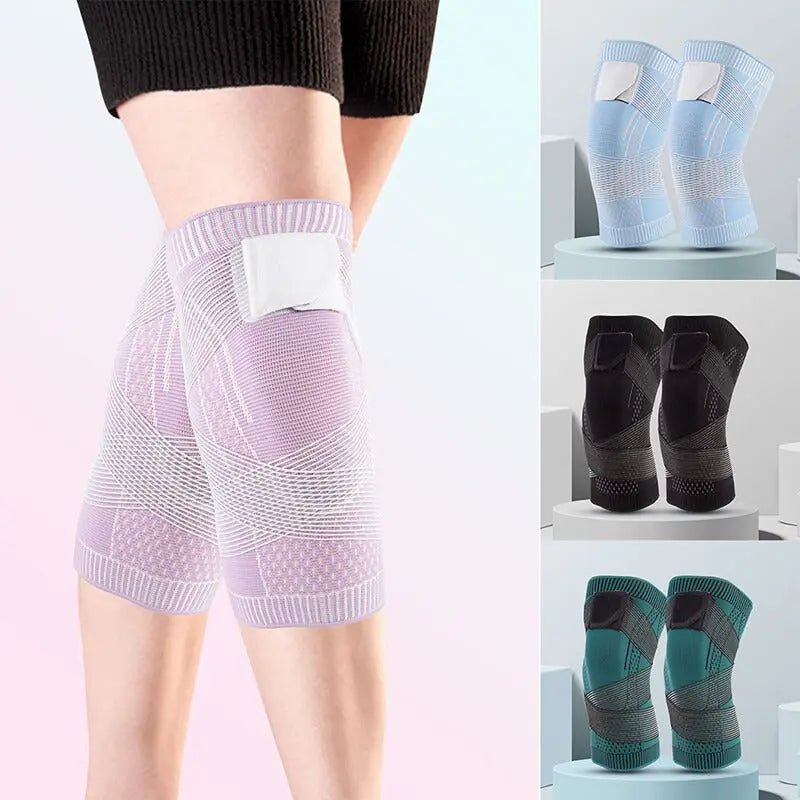 Adjustable Knee Brace with Compression Straps for Sports & Daily Use