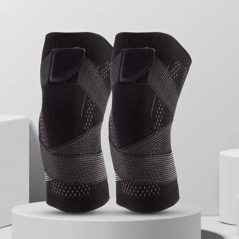 Adjustable Knee Brace with Compression Straps for Sports & Daily Use