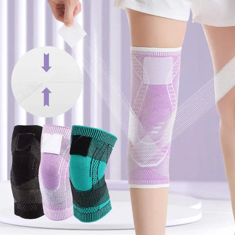 Adjustable Knee Brace with Compression Straps for Sports & Daily Use