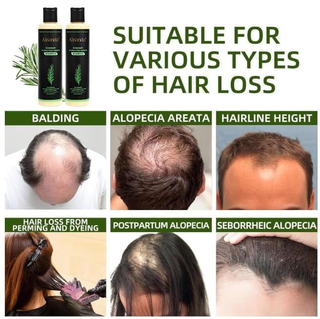 Organic Rosemary Shampoo with Keratin for Thicker Fuller Hair