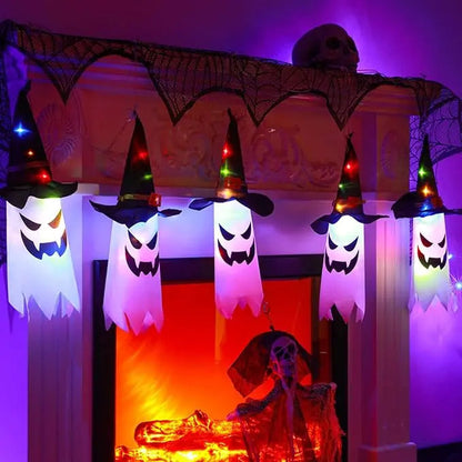GhostLantern™ – String Lights with Ghost Hats, 5-Piece Set for Spooky Atmosphere [50% Off]
