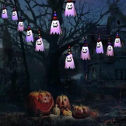 GhostLantern™ – String Lights with Ghost Hats, 5-Piece Set for Spooky Atmosphere [50% Off]