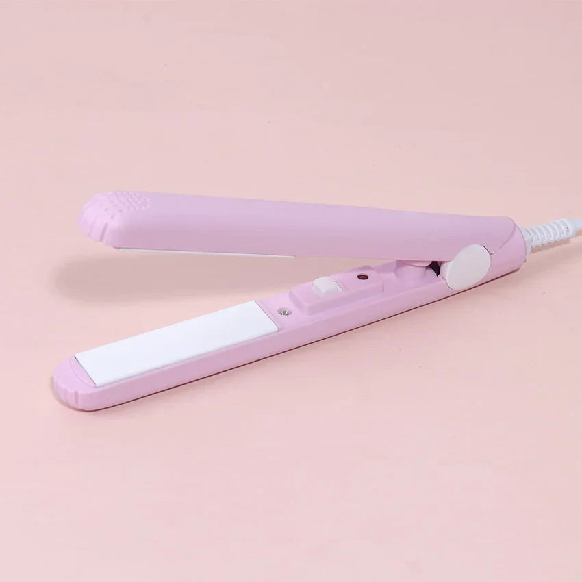 Mini Hair Straightener and Curler 2-in-1 Travel Styling Iron