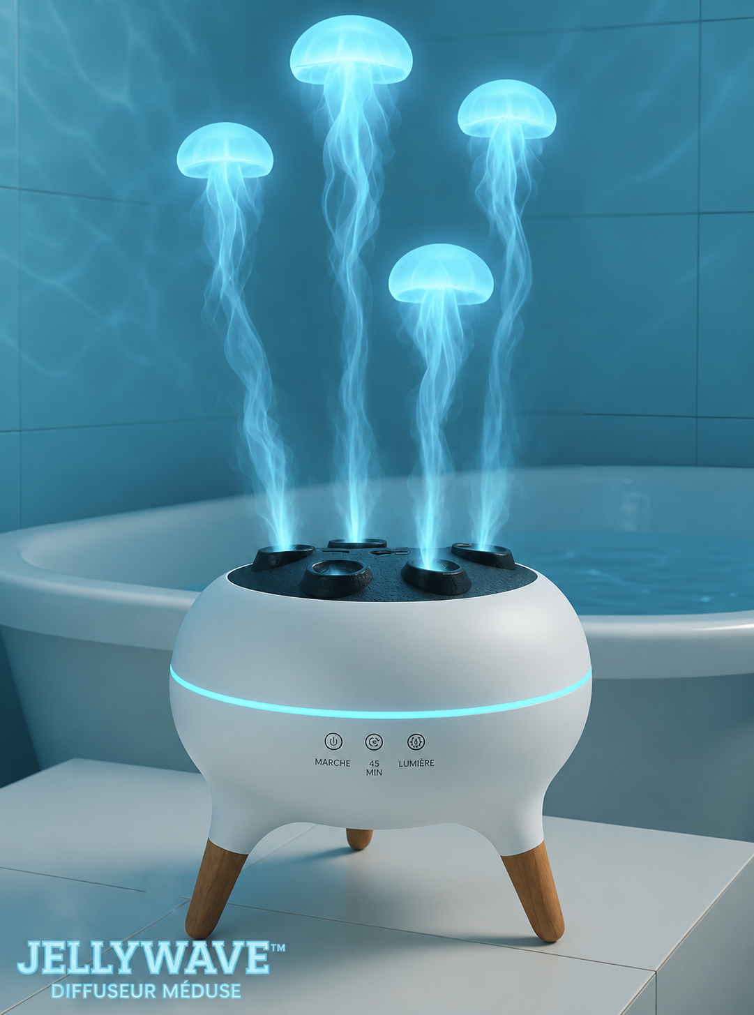 Ultrasonic Aroma Diffuser with Jellyfish Mist Effect & Ambient Light