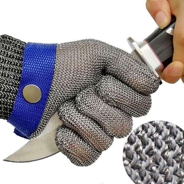 Cut Resistant Stainless Steel Mesh Glove ANSI A9 for Kitchen Safety