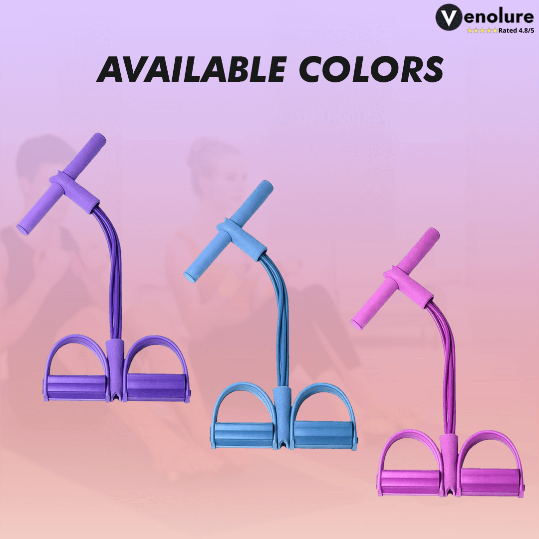 Full-Body Resistance Band Trainer with Pedals for Strength & Flexibility