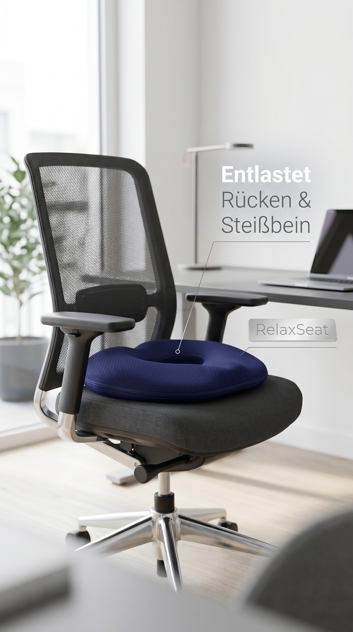 Ergonomic Memory Foam Seat Cushion for Office Chair & Car