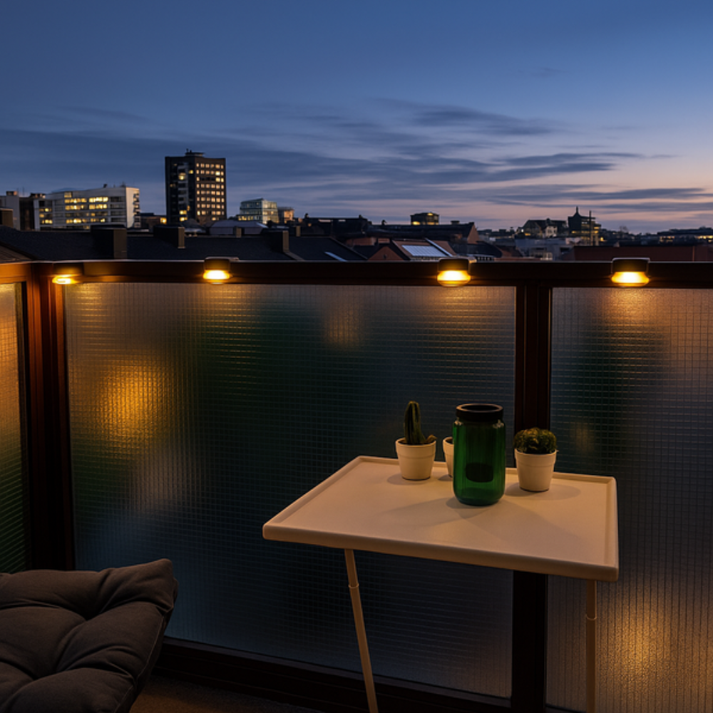 Wireless Solar Outdoor Lights with Dusk Sensor – Self-Adhesive (4-Pack)