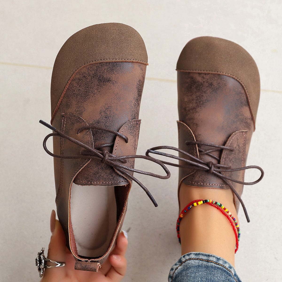 Hollis | Women’s Comfortable Lace-Up Walking Flats