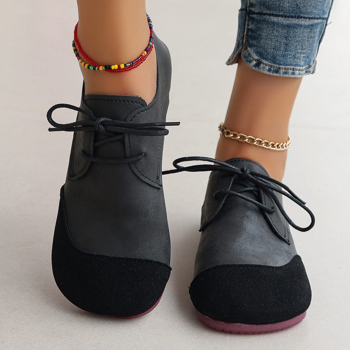Hollis | Women’s Comfortable Lace-Up Walking Flats