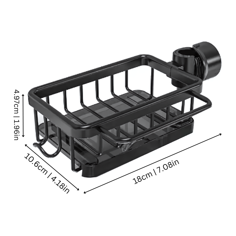 Sink Drain Shelf – No Drilling Required, Made of Aluminum
