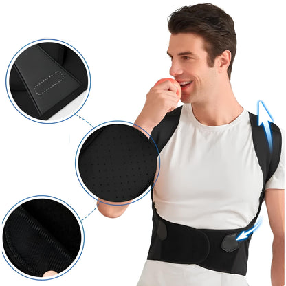 Posture Corrector | Back & Shoulder Support | Ergonomic Fit | Cerviless Pro