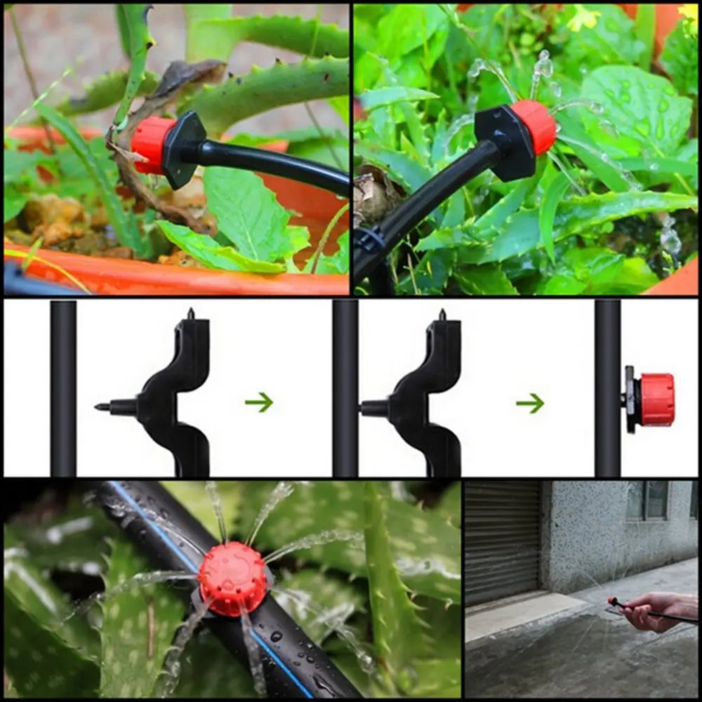 Adjustable Drip Irrigation Emitters for Garden & Balcony Plants (50 Pack)