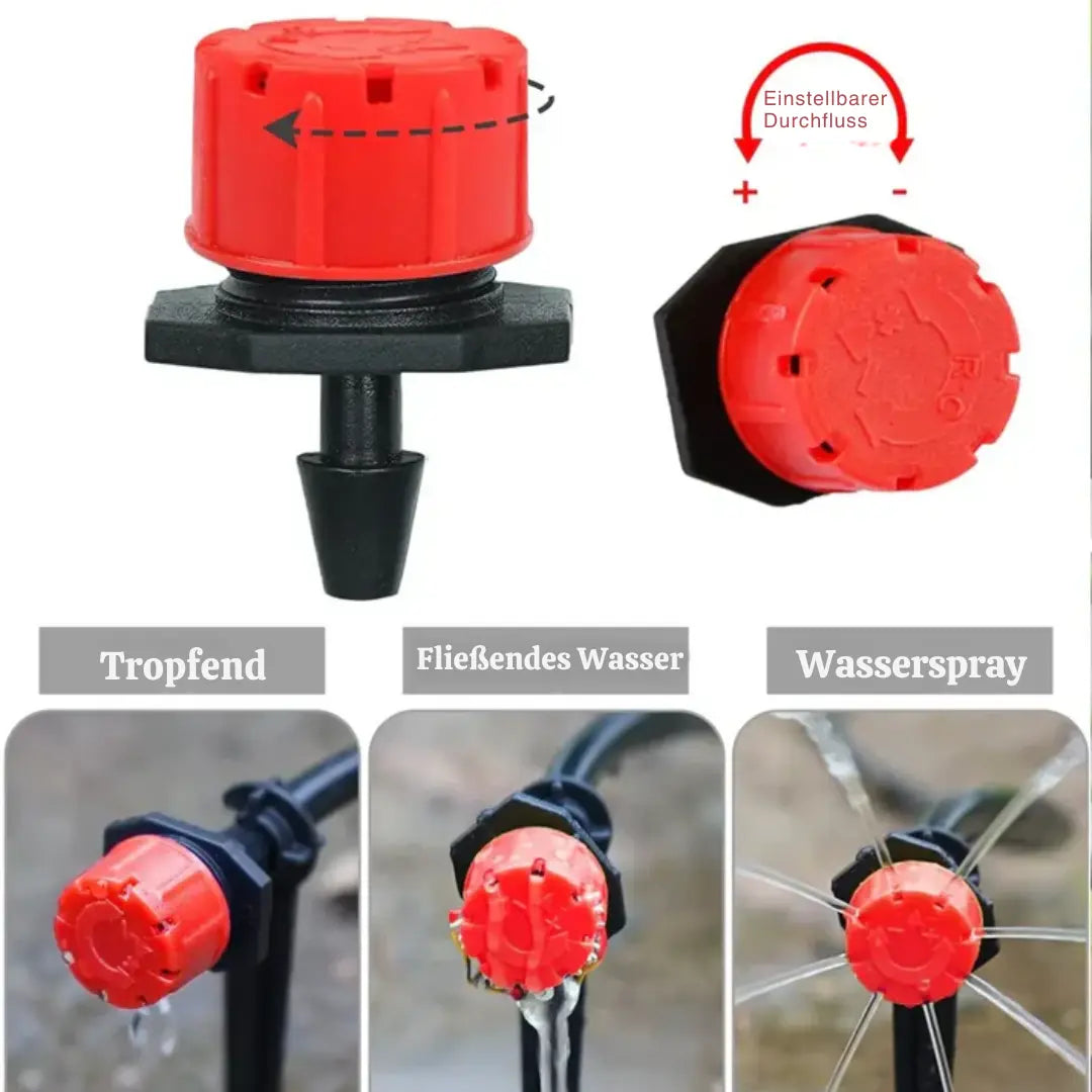 Adjustable Drip Irrigation Emitters for Garden & Balcony Plants (50 Pack)