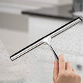 Stainless Steel Shower Squeegee with Suction Hook for Streak-Free Glass