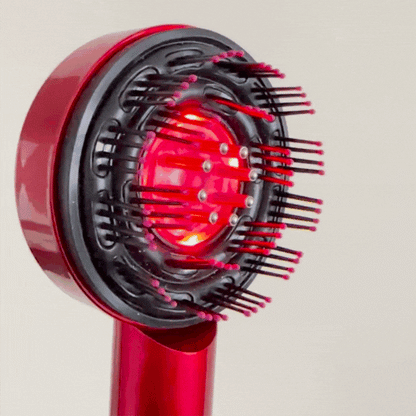 Red Light Hair Growth Brush | Scalp Stimulation | LED Therapy | Thicker Hair Look | LuxoraBoost