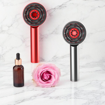 Red Light Hair Growth Brush | Scalp Stimulation | LED Therapy | Thicker Hair Look | LuxoraBoost