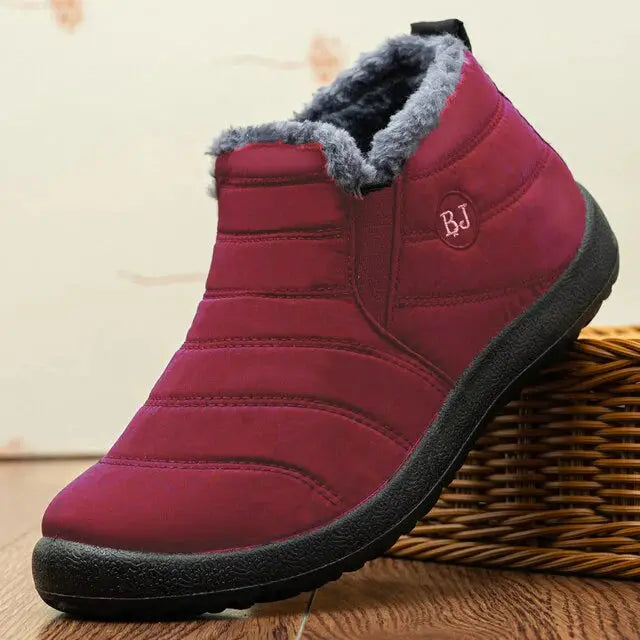 Classic Warm Slip-On Boots with Short Shaft Women